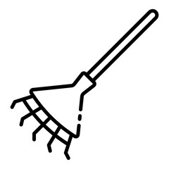 Rake for farm icon