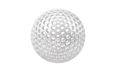 Silver abstract sphere, 3d rendering.