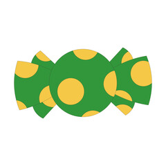 水玉ラッピングの飴玉のイラスト、キャンディー、アイコン素材	