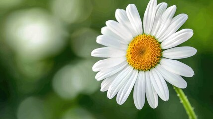 Obraz premium Close up photo of white daisy flower with blurred backdrop