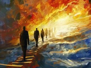 Fototapeta premium Leading the Way: Digital Painting of Strong Leadership and Valuable Assets