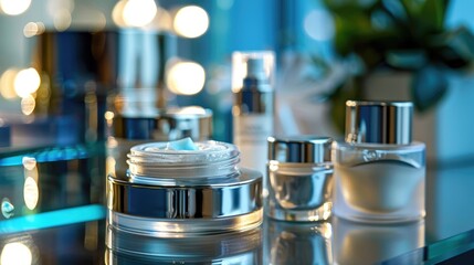 Containers for skincare products and jars with anti aging cream