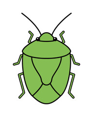カメムシのシンプルなイラスト