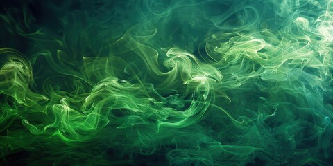 Fototapeta premium Abstract Green Smoke Swirls