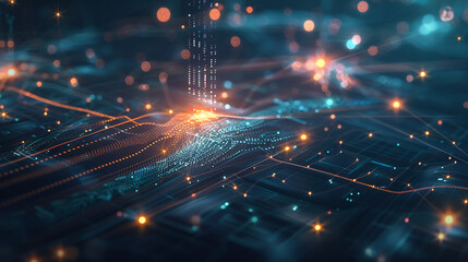 Obraz premium Web of Connections: The Digital Era