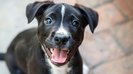 Adorable Puppy with a Joyful Expression and Playful Personality