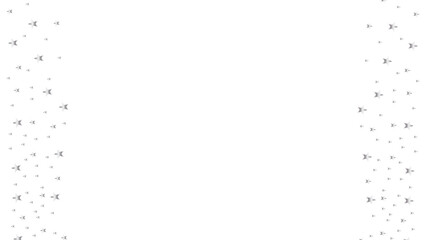 Celebration background with ribbons isolated. Falling confetti, holiday border. silver stars decoration. birthday celebrate, anniversary, Christmas, New Year. Vector illustration