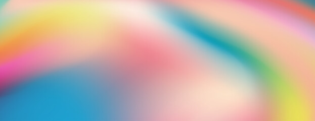 Refined mesh blur background showcases an interconnected wave design in a smooth yellow, pink, and blue gradient