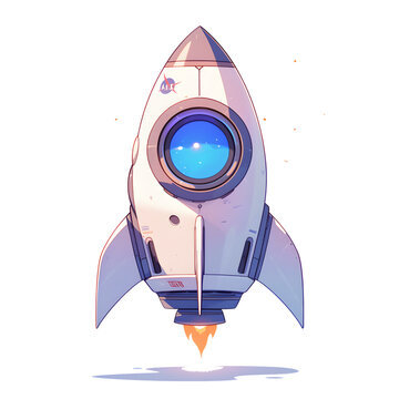 recommend clip art: illustration of Cartoon Rocket 
