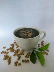 Cup of  coffee in the  morning 