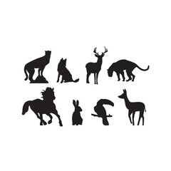 silhouettes of animals