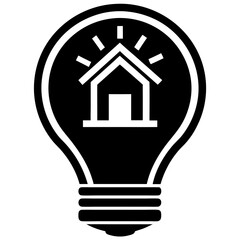 bulb icon vector silhouette illustration and svg file