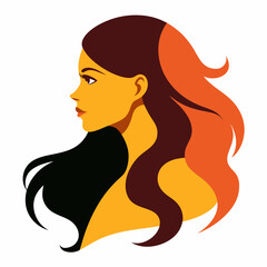 woman hair style logo system vector svg file
