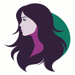 woman hair style logo system vector svg file