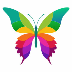 Colorful butterfly vector illustration and svg