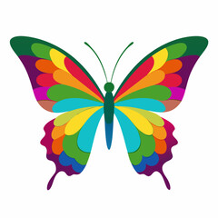 Colorful butterfly vector illustration and svg