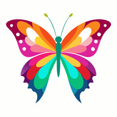 Colorful butterfly vector illustration and svg