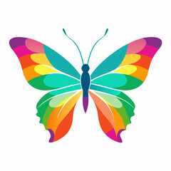 Colorful butterfly vector illustration and svg