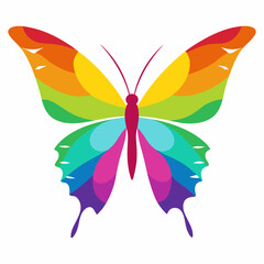 Colorful butterfly vector illustration and svg
