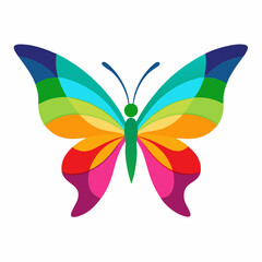 Colorful butterfly vector illustration and svg