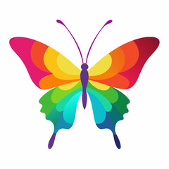 Colorful butterfly vector illustration and svg