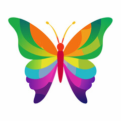 Colorful butterfly vector illustration and svg