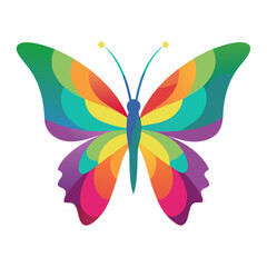 Colorful butterfly vector illustration and svg