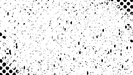 Obraz premium Dirty halftone grunge black and white background.