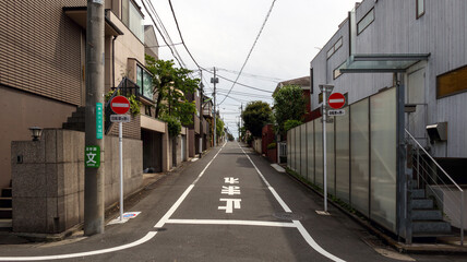 坂道のある住宅街