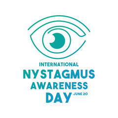 International Nystagmus Awareness Day. June 20. Gradient.
