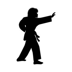 Girl Martial Art Silhouette