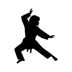 Girl Martial Art Silhouette
