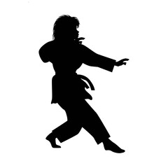 Girl Martial Art Silhouette