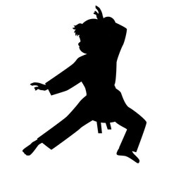 Girl Martial Art Silhouette