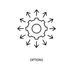 options concept line icon. Simple element illustration. options concept outline symbol design.