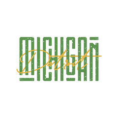 Michigan Lettering Typography T Shirt Design
