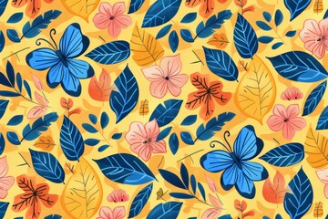Vibrant Watercolor Floral Pattern