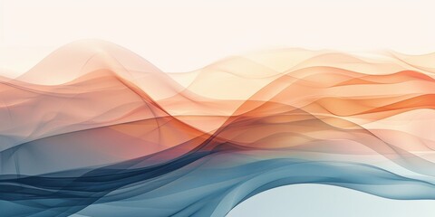 Fototapeta premium Abstract Wavy Landscape in Warm Tones