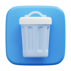 TRASH 3D ICON ILLUSTRATION