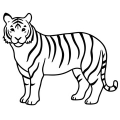 Vector illustration of a tiger