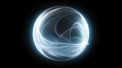 Fototapeta premium Abstract Glowing Orb with Ethereal Light and Blue Energy Patterns