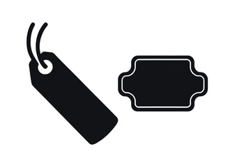 price tag label silhouette set | Vector art | discount label silhouette illustration set | Black Friday