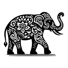 Elephant design silhouette vector art work illustration Ai , JPEG & EPS File
