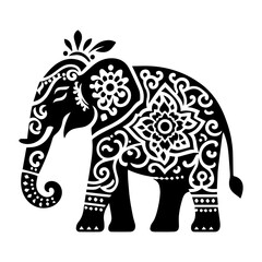 Elephant design silhouette vector art work illustration Ai , JPEG & EPS File