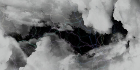 Monochrome black and white ink effect watercolor. Abstract grunge grey shades watercolor background. Luxury smoke on black background. White Cloud Isolated on Black Background. Vector illustration.