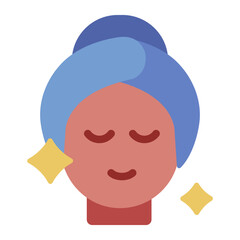 Glowing Skin woman face icon