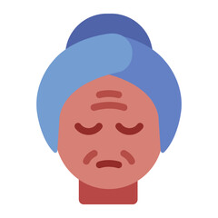 Wrinkle woman old icon