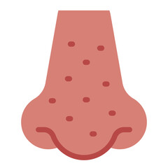 Blackhead comedo nose icon