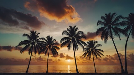 sunset over the ocean