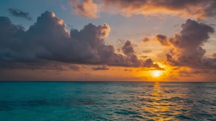 sunset over the ocean